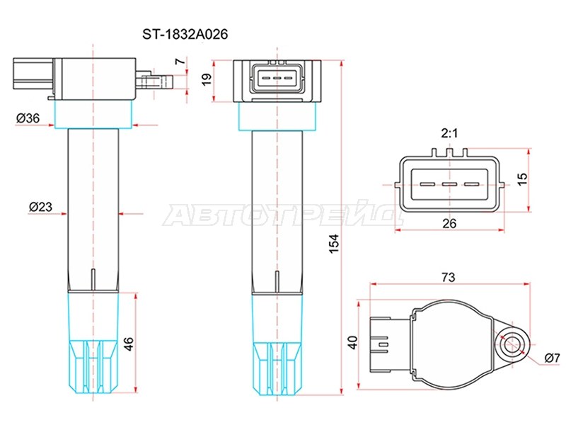 Катушка зажигания Mitsubishi Pajero 06-20 / Montero 06- 6G75