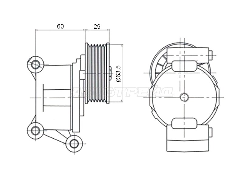 Натяжитель Ford Focus 04-11 / Mazda 3 03-13