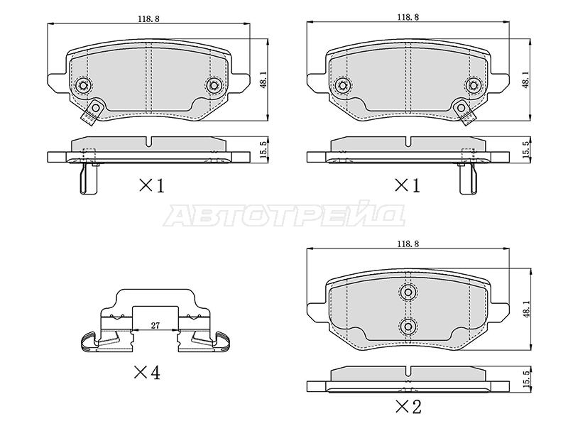 Колодки тормозные (Сзади) TANK 300 21-