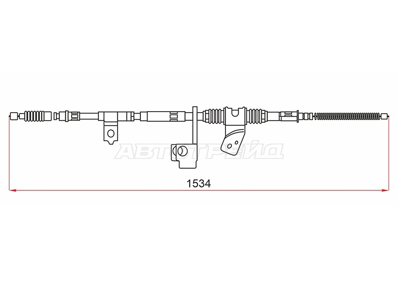 Трос ручного тормоза Mitsubishi Pajero 91-06 / Montero 91-99 (Слева)