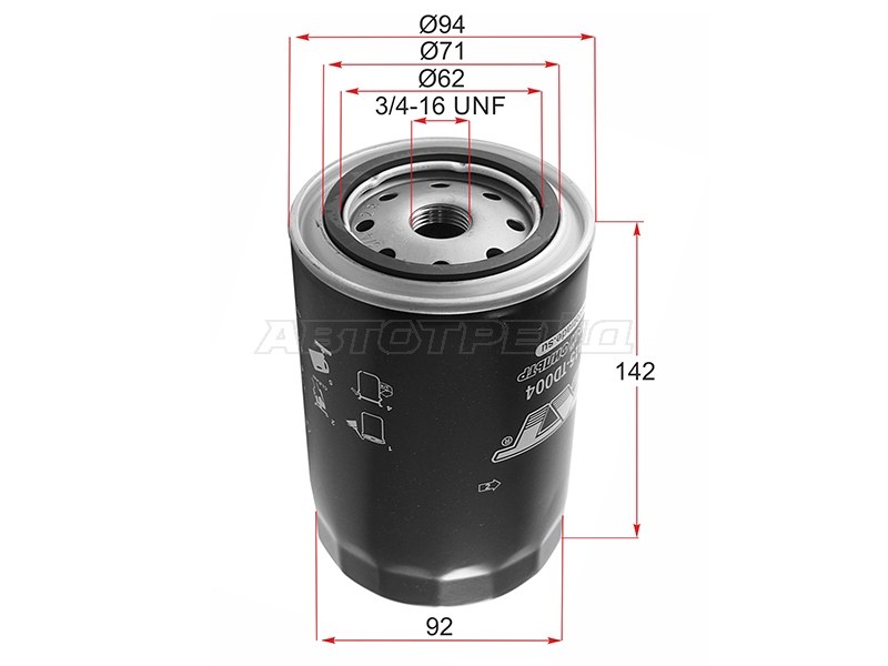 Фильтр масляный TOYOTA L3L2L2LT3V4V45VEU4V SAT ST90915TD004
