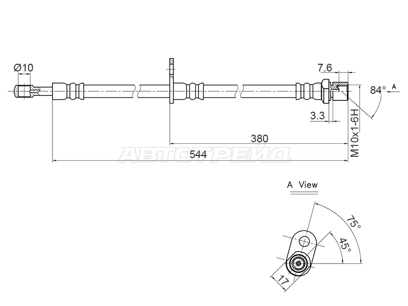 Шланг тормозной (Спереди/ Справа) Subaru Forester 07-19 / Impreza 11-16