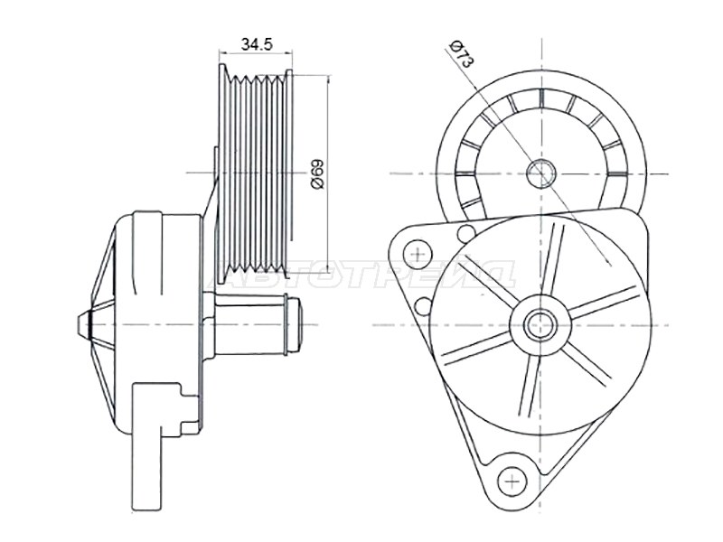 Натяжитель Ford Focus 98-04 / Mondeo 96-00
