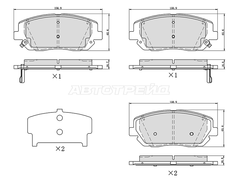 Колодки тормозные (Спереди) Kia Mohave 19-24