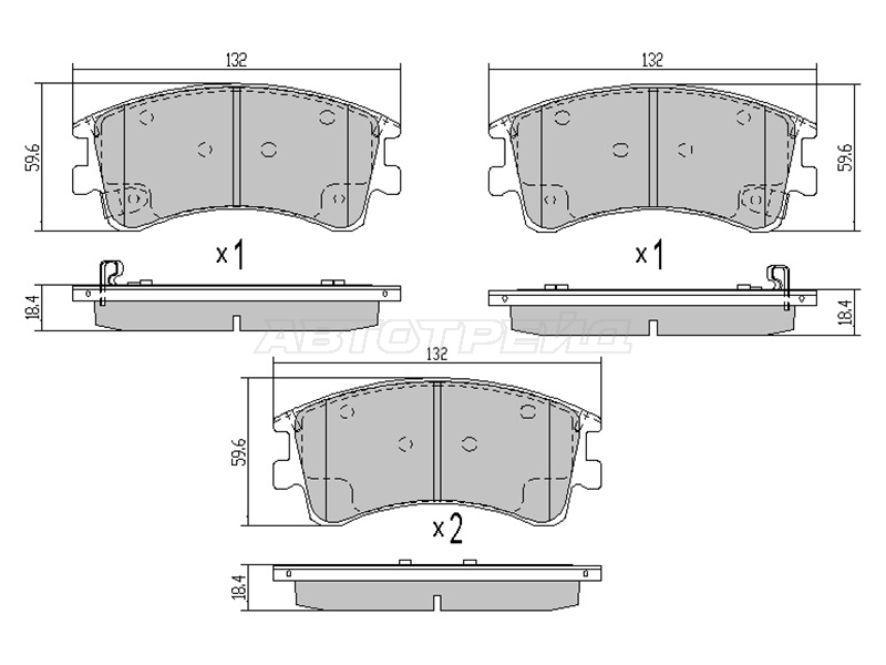 Колодки тормозные (Спереди) Mazda 6 02-08 / Atenza 02-07