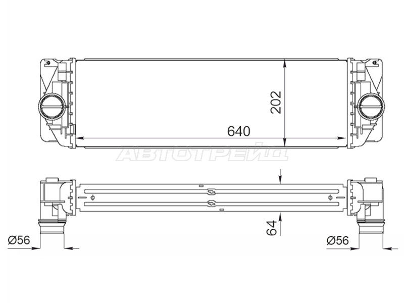 Интеркулер Mercedes-Benz Sprinter 00-06 / L310 80-90