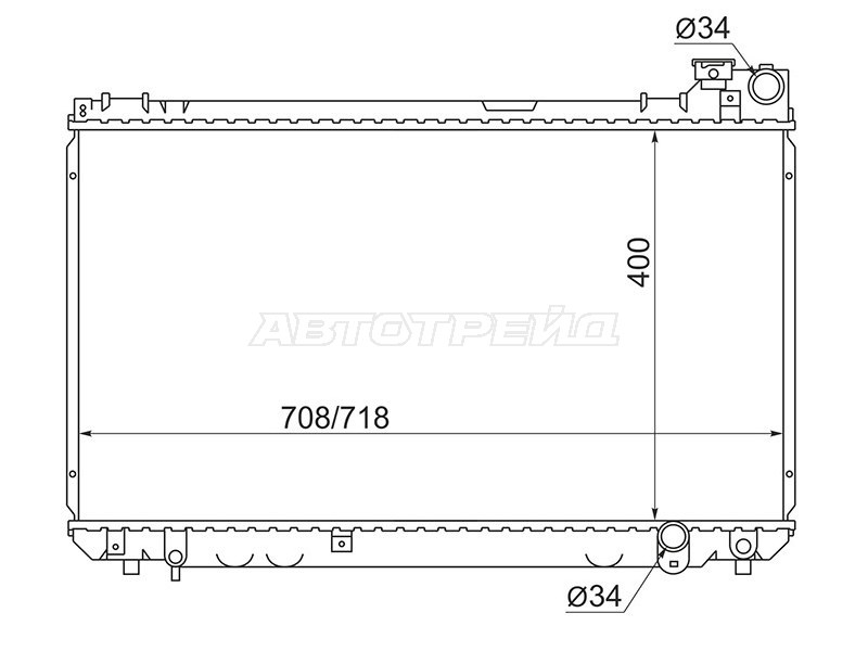 Радиатор Toyota Mark II (X110) 00-04 / Brevis 01-07