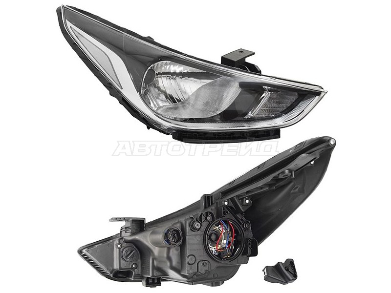 Фара Hyundai Solaris 17-20 / Accent 17-22 (Справа/ Галоген/ С электрокорректором)