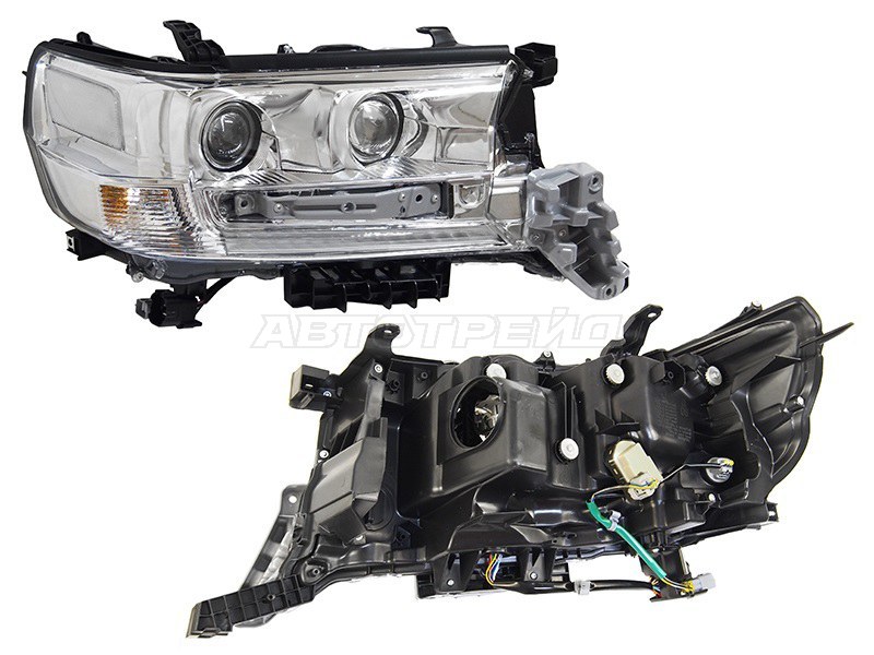 Фара Toyota Land Cruiser (J200) 15-21 (Справа/ LED/ ДХО/ С электрокорректором)