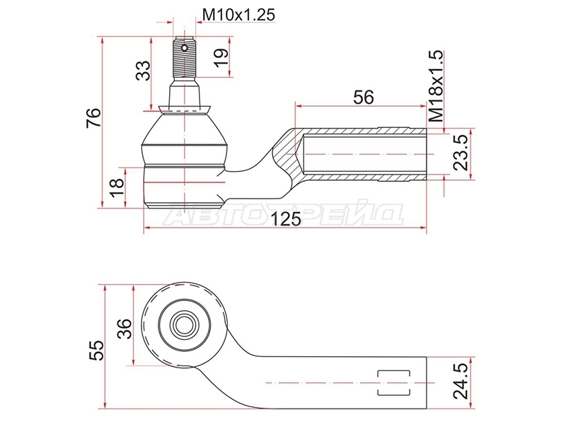 Рулевой наконечник Mazda 3 03-13 / 3 MPS 06-13 (Справа)