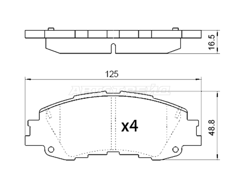 олодки тормозные (—переди) Toyota Yaris 19- SAT ST280304
