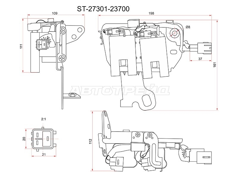 Катушка зажигания Hyundai Elantra 00-09 / Sonata 98-13 G4BB;G4GB;G4GC