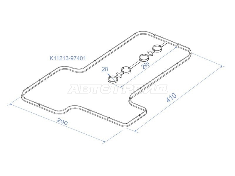 Прокладка клапанной крышки Toyota Passo 04-14 / Vitz 99-05 1SZFE;2SZFE;3SZVE;K3VE