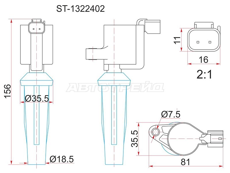 Катушка зажигания Ford Focus 04-11 / Mondeo 07-15 B4184S11;B4184S8;B4204S3;B4204S4;L3VE;LF17;LF50;LF
