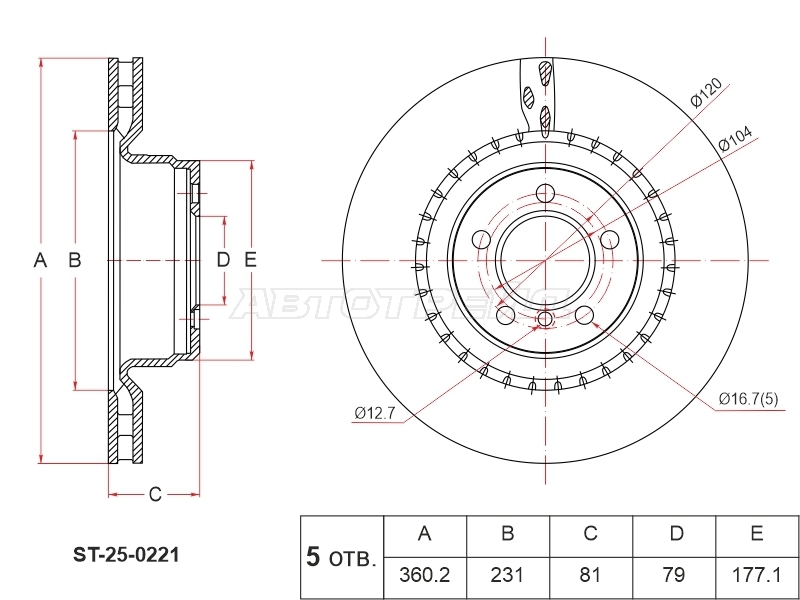 Диск тормозной (Спереди) Land Rover Range Rover 02-12