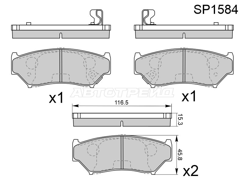 Колодки тормозные перед SUZUKI GRAND VITARA 05 HI-Q-SANGSIN BRAKE SP1584