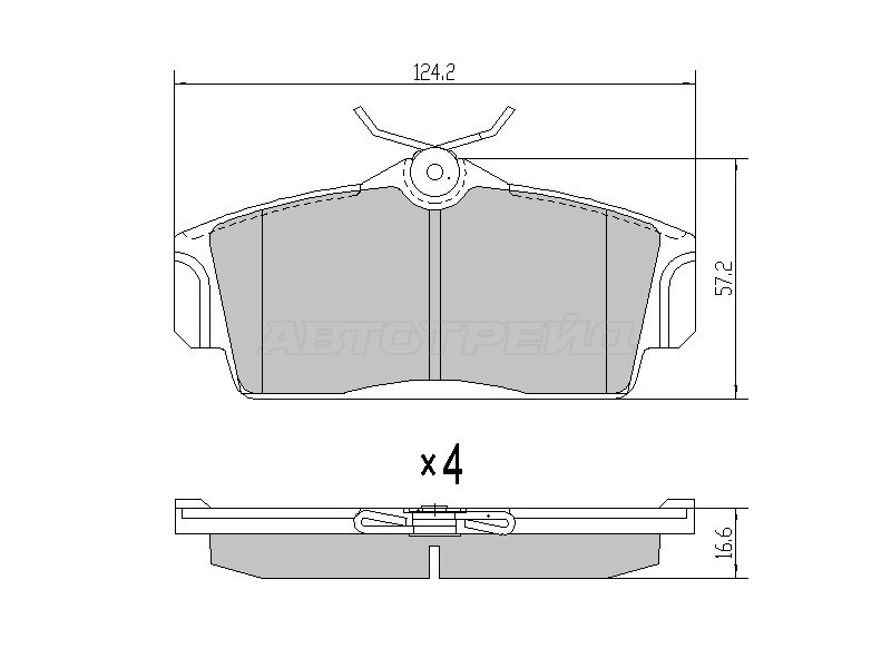 Колодки тормозные (Спереди) Nissan Almera 00-06 / Datsun on-DO 14-19