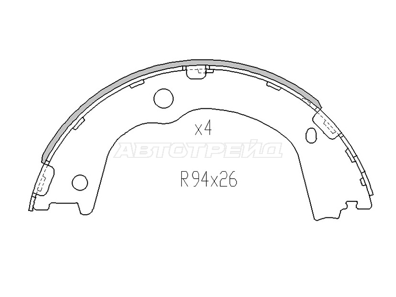 Колодки тормозные барабанные (Сзади/ Стояночный тормоз) Hyundai Santa Fe 09-12 / Kia Sorento 09-21