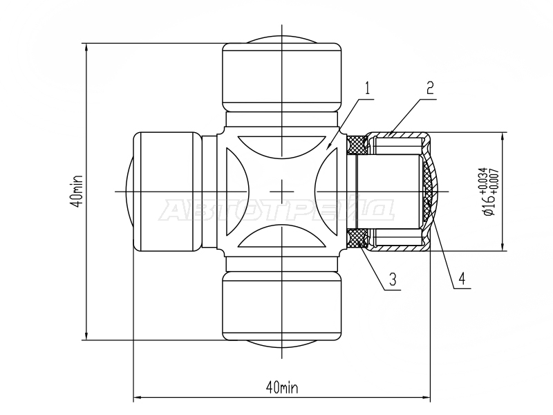 Крестовина рулевого кардана Chevrolet Aveo 02-15 / Cruze 09-15