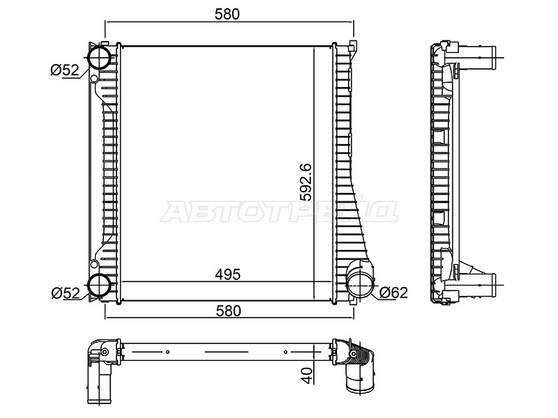 Интеркулер Land Rover Discovery 09-17 / Range Rover Sport 09-13