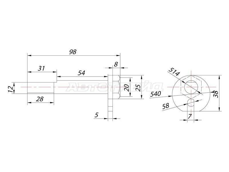 Болт эксцентрика Toyota Crown 95-01 / Mark II 92-00