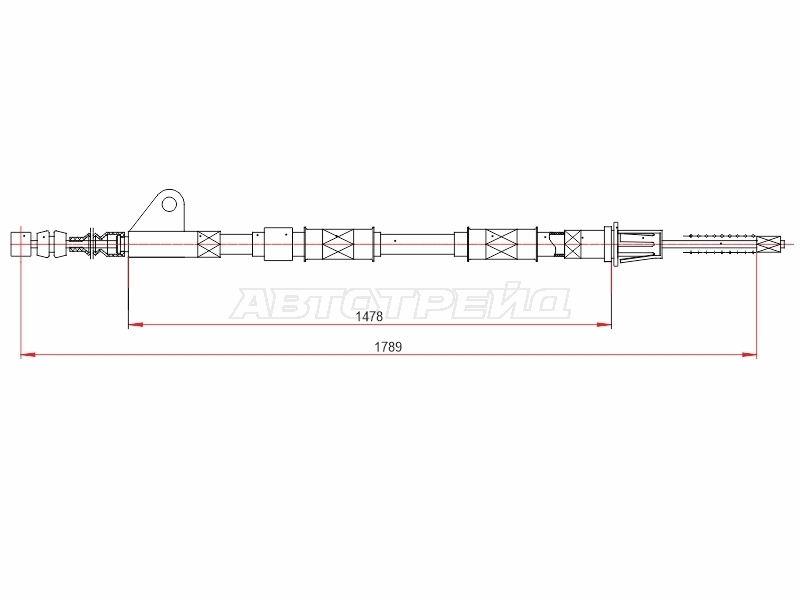 Трос ручного тормоза Toyota Avensis (T220) 97-03 (Справа)