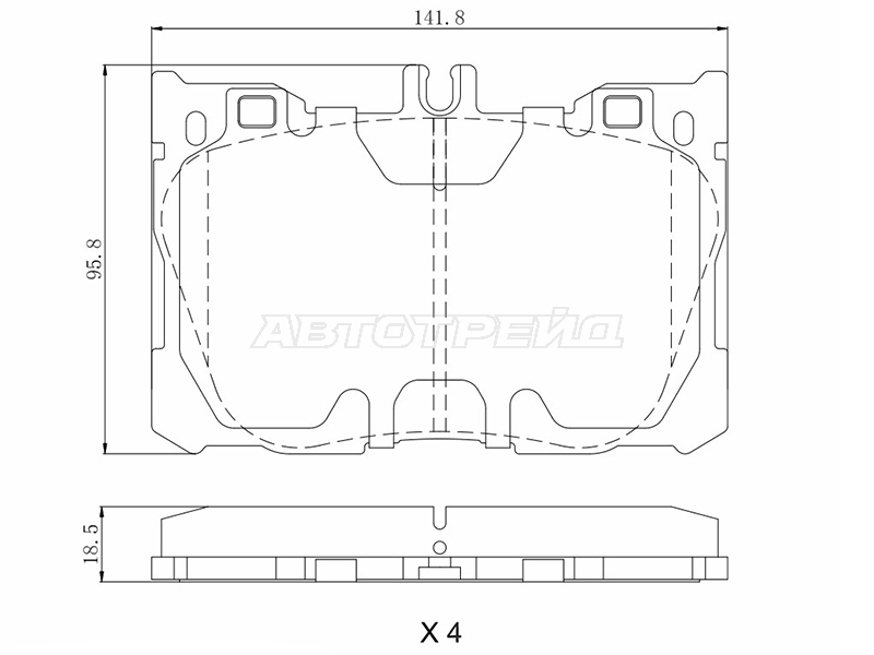 Колодки тормозные (Спереди) Mercedes-Benz C-Class 13-21 / E-Class 16-20