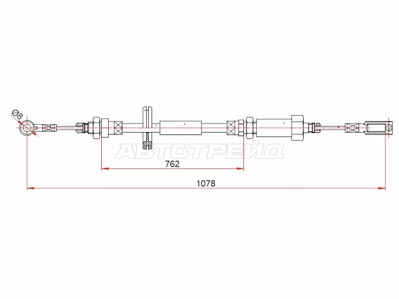 Трос ручного тормоза Peugeot Boxer 94-14 / Citroen Jumper 94-02
