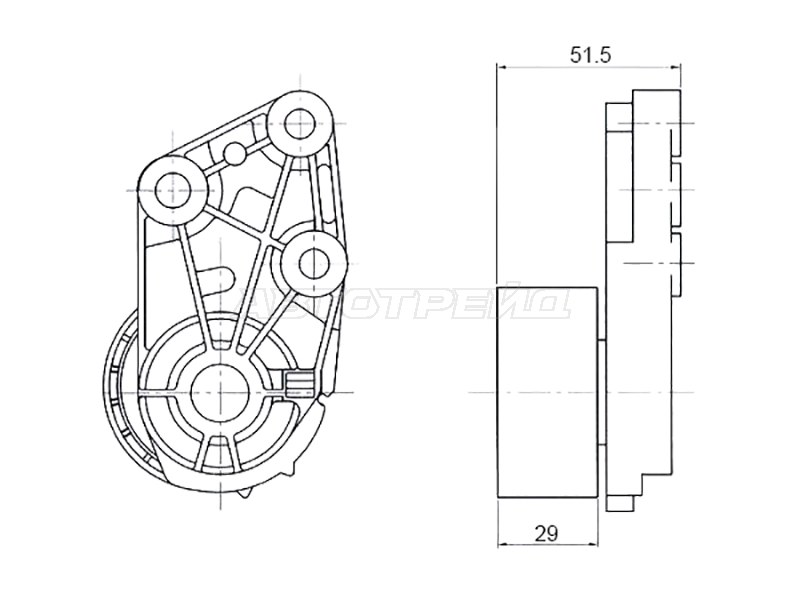 Натяжитель Chevrolet Aveo 02-15 / Cruze 09-15