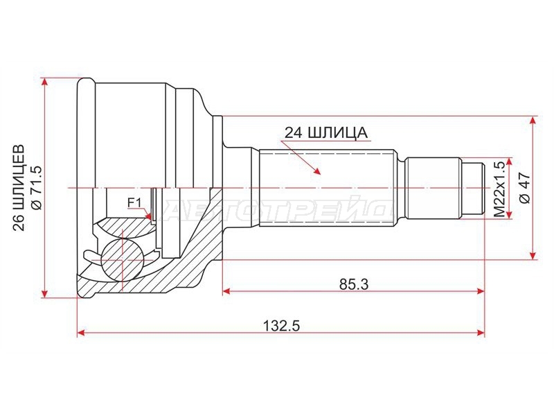 Шрус (Спереди/ Наруж) Toyota Passo 04-16