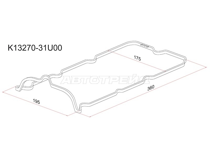 Прокладка клапанной крышки Infiniti I30 95-99 / Q45 96-01 VQ20DE;VQ25DE;VQ30DE (Правая)