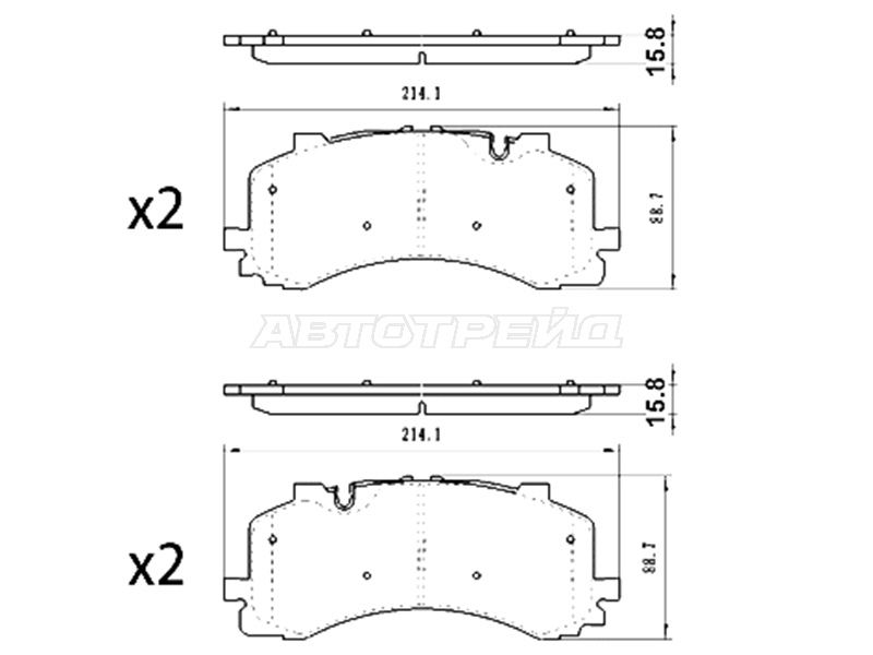 Колодки тормозные (Спереди) Audi A6 18-22 / A8 17-