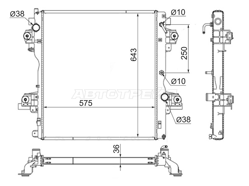 Радиатор Toyota Land Cruiser Prado (J150) 09-20