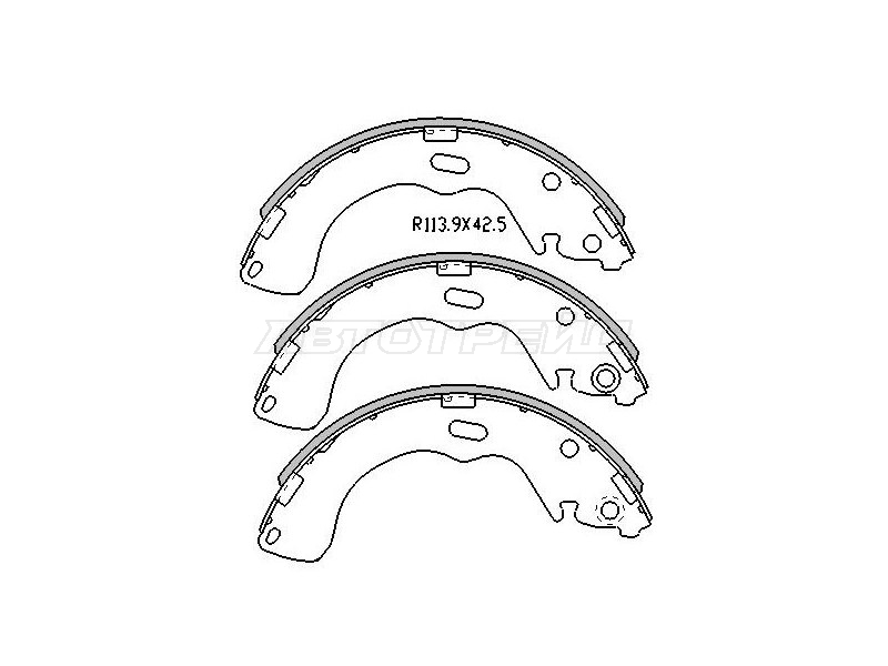 Колодки тормозные барабанные Ford Maverick 00-07 / Mazda 626 97-02