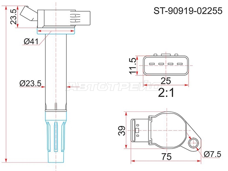 Катушка зажигания Lexus RX 06-15 / Toyota Camry 06-21 1URFE;2GRFE;2GRFSE;3GRFE;3GRFSE;3URFBE;3URFE;4