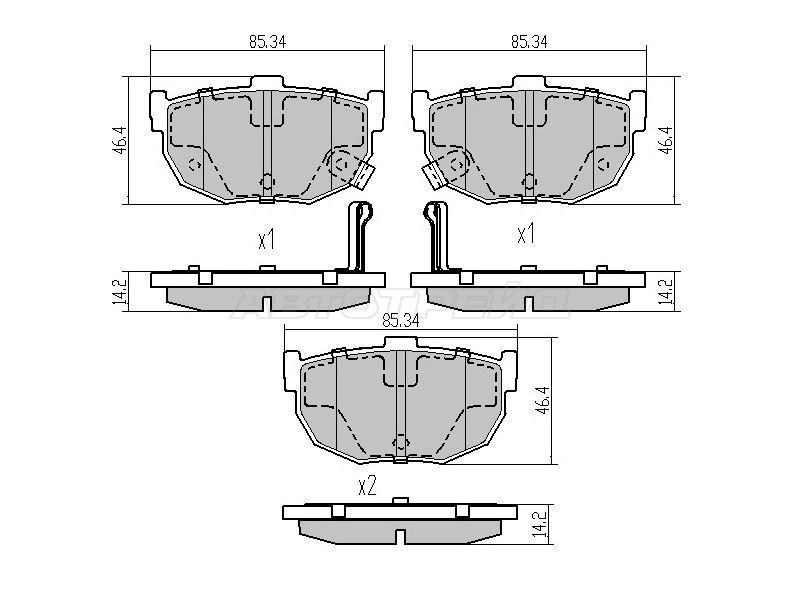Колодки тормозные (Сзади) Hyundai Elantra 00-09 / Kia Cerato 04-10
