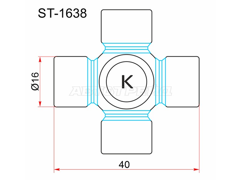 Крестовина рулевого вала TOYOTA CALDINA AT191 CT19 92-98/CORONA AT190 CT19 ST19 GMB ST1638