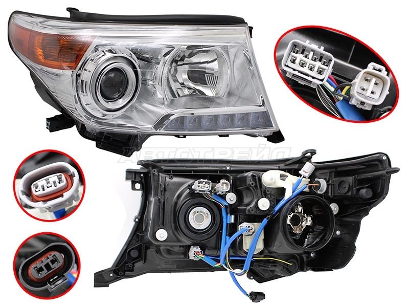 Фара Toyota Land Cruiser (J200) 12-15 (Справа/ Ксенон/Галоген/ С электрокорректором)