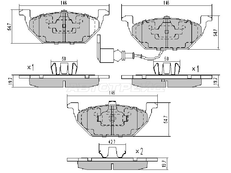 Колодки тормозные (Спереди) Audi A3 96-13 / Skoda Octavia 96-13
