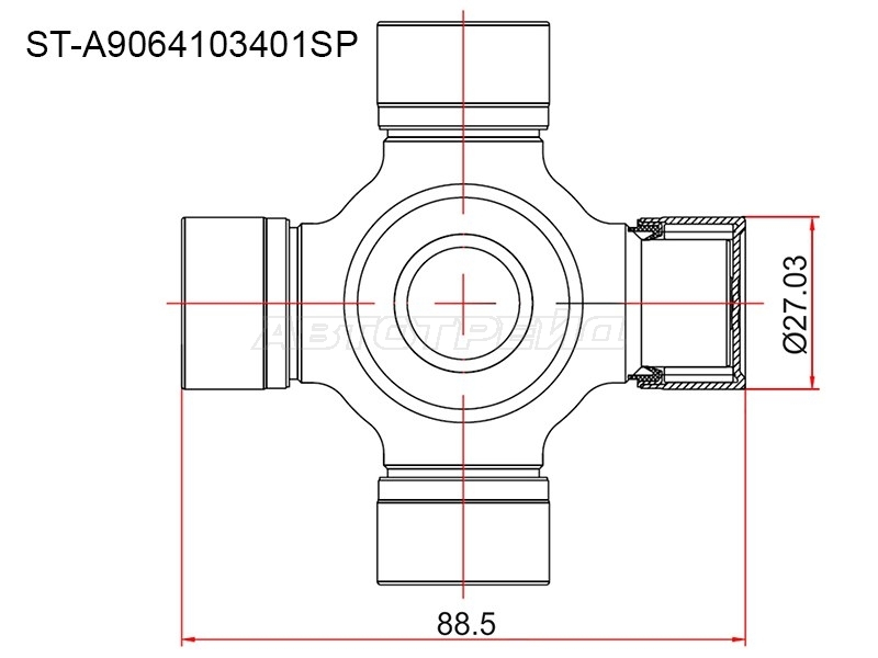 Крестовина карданного вала Mercedes-Benz Sprinter 06-18 / V-Class 96-03