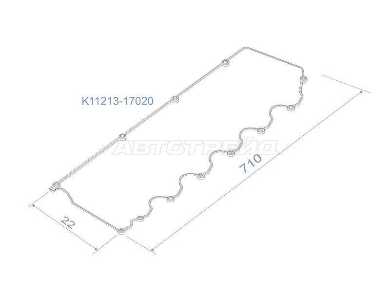 Прокладка клапанной крышки Toyota Land Cruiser (J80) 95-97 / Coaster 93-16 1HDFT