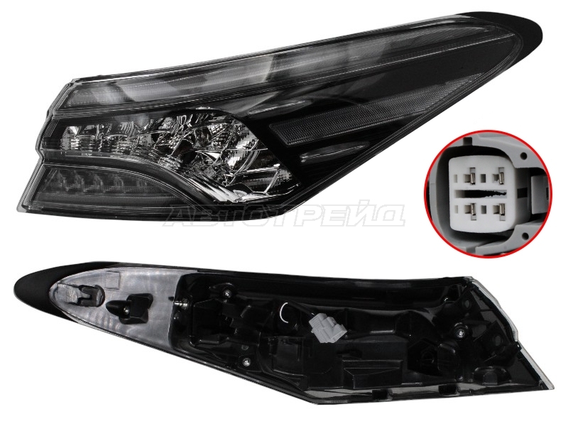 Фонарь задний Toyota Camry Europe/Russia (XV70) 17-22 (Справа/ LED/ Чёрный)