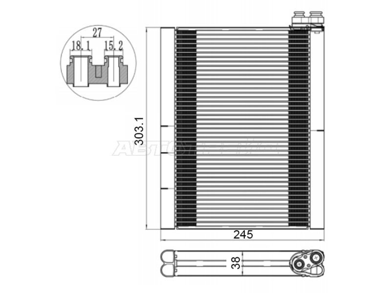 Испаритель кондиционера Land Rover Discovery 04-09 / Range Rover Sport 05-13