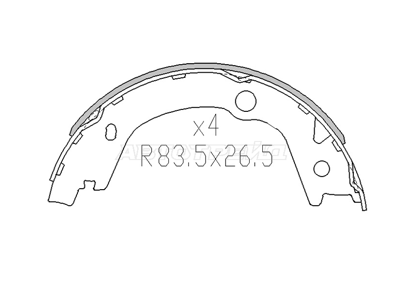 Колодки тормозные барабанные (Сзади/ Стояночный тормоз) Hyundai Elantra 15-20 / Sonata 09-19