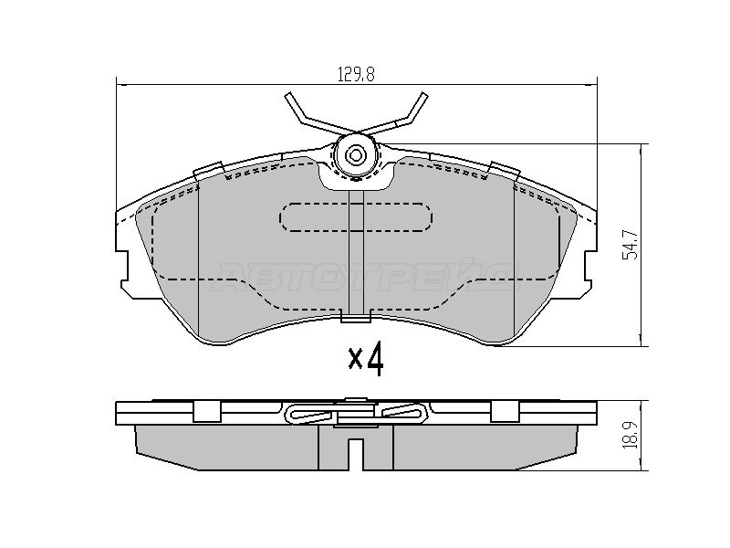 Колодки тормозные (Спереди) Volkswagen Transporter 90-03