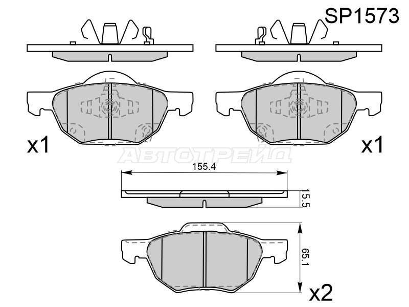 Колодки тормозные перед HONDA ACCORD CL HI-Q-SANGSIN-BRAKE SP1573