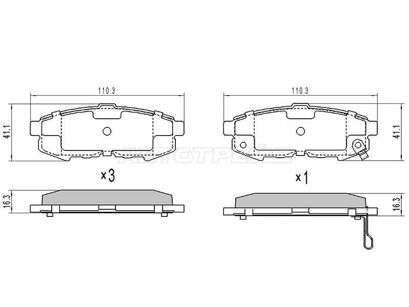 Колодки тормозные (Сзади) Mazda MPV 99-06