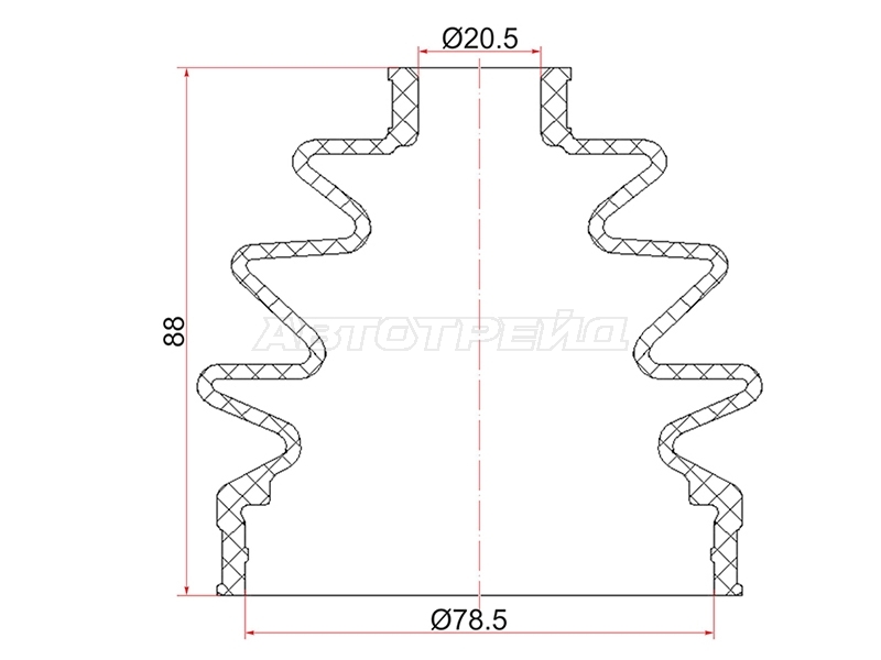 Пыльник шруса наружный NISSAN BLUEBIRD SYLPHY QNG10 00-05/ALMERA N15 95-00 (2 хомута.резина)