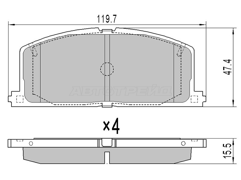 Колодки тормозные (Спереди) Toyota Caldina (T190) 92-02 / Camry Japan 82-92