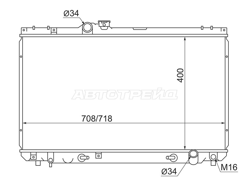 Радиатор Toyota Mark II (X100,X110) 96-04 / Chaser 96-01